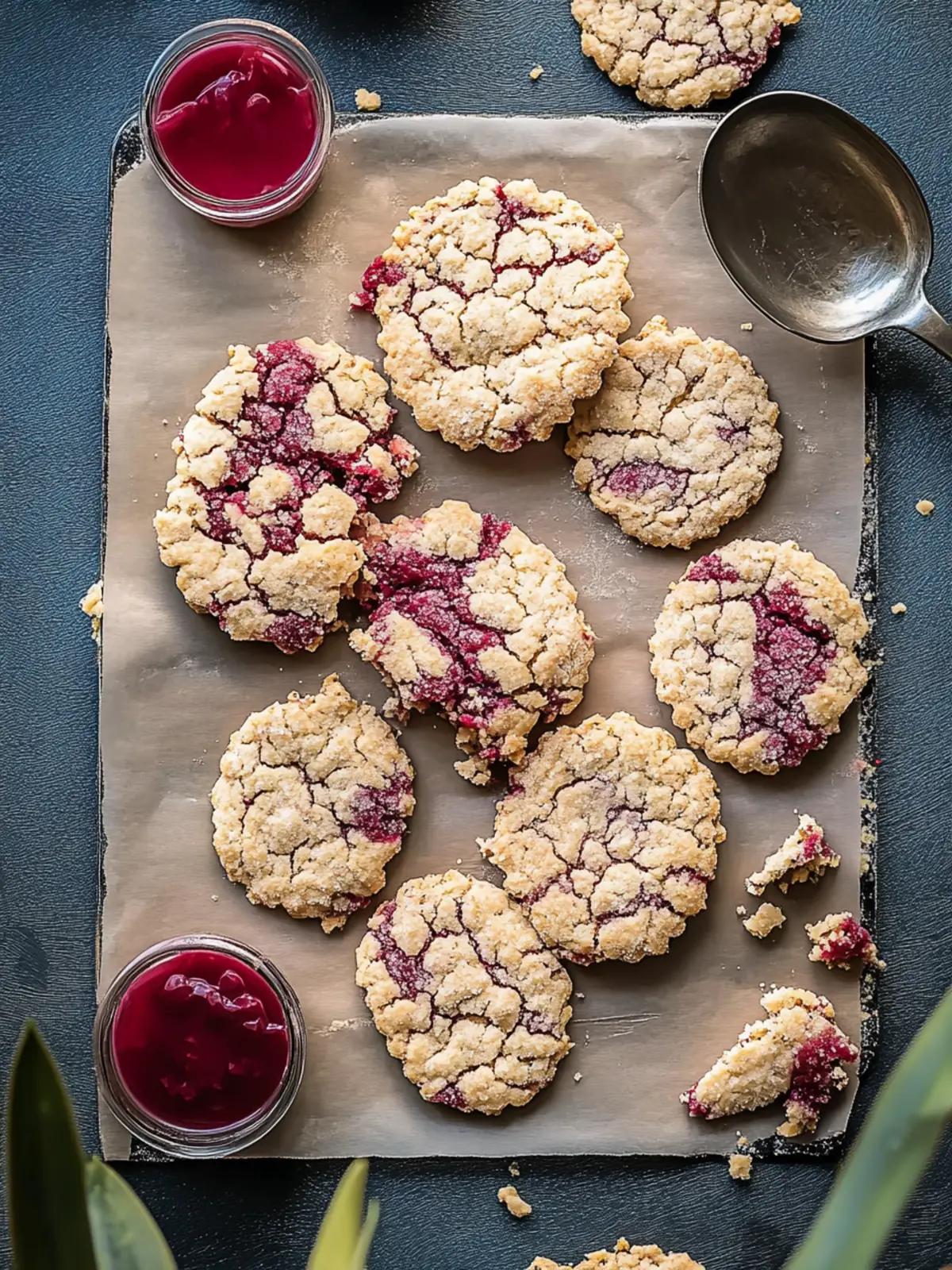 Leckere Krümelkekse mit Marmeladenfüllung