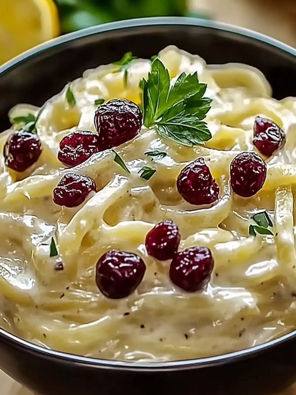 Brie-Pasta und Preiselbeerkompott für Feinschmecker 2 Brie-Pasta und Preiselbeerkompott für Kenner