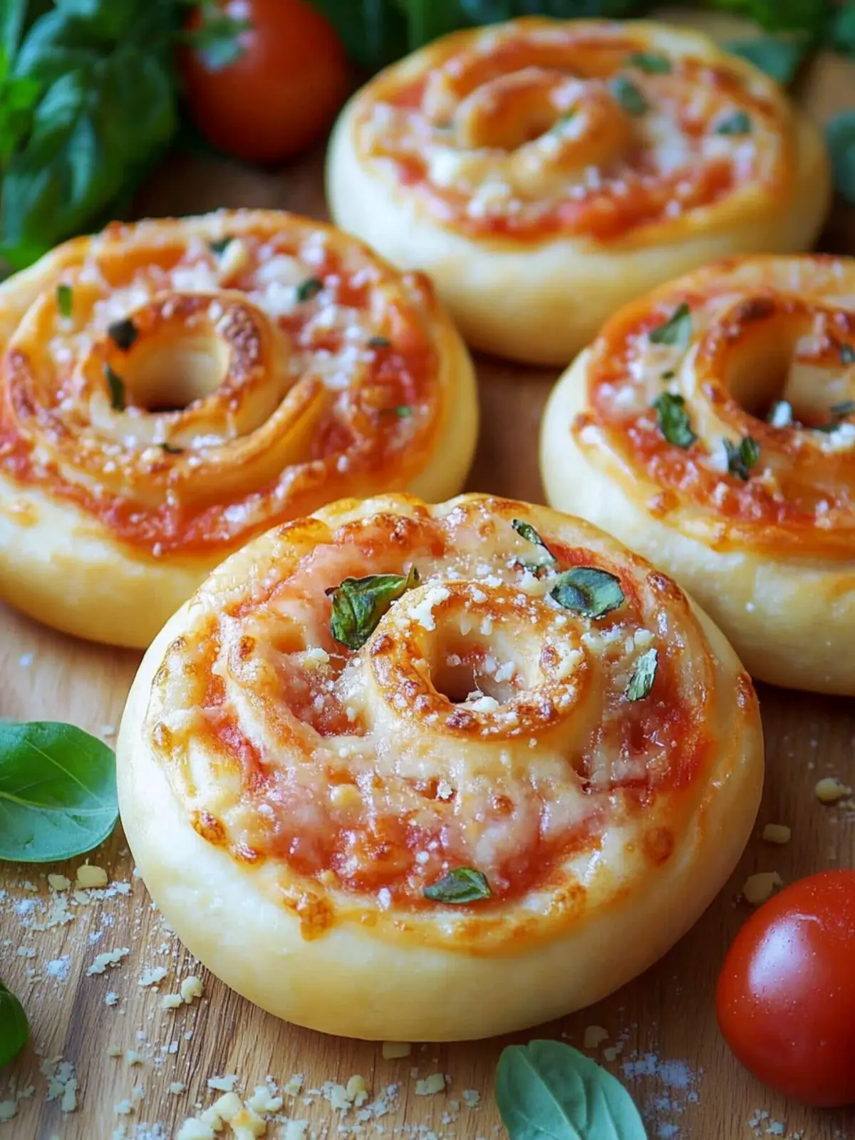 Pizzaschnecken mit Pizzateig