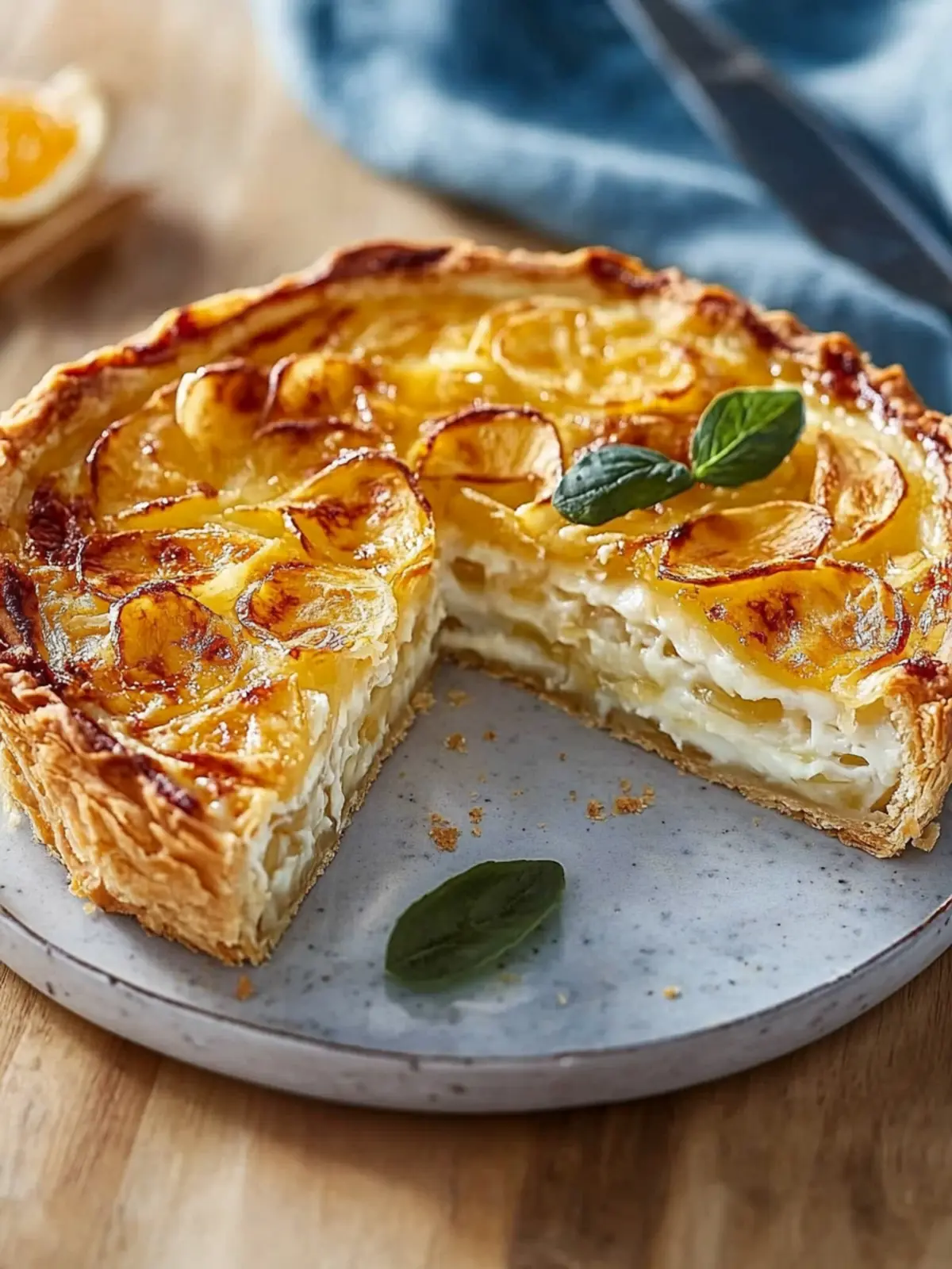 Goldene Kartoffel- und Zwiebeltorte für gemütliche Abende 2 Goldene Kartoffel- und Zwiebeltorte